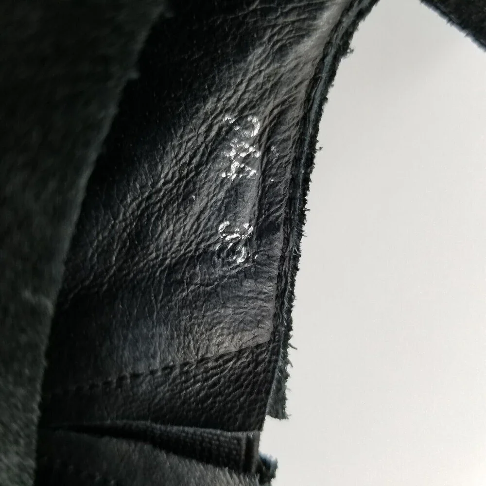 Antelope Women Black Suede Slip On‎ Low Bootie 36 US 5.5